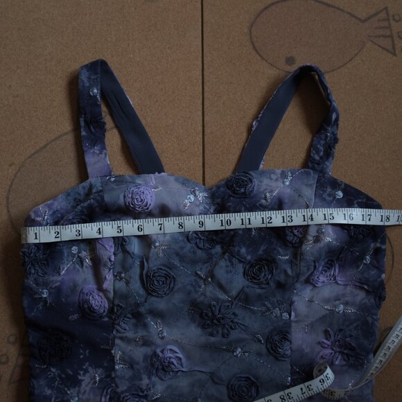 Obsessions Couture three pieces purple set with Rosette details made in Canada - Picture 16 of 16